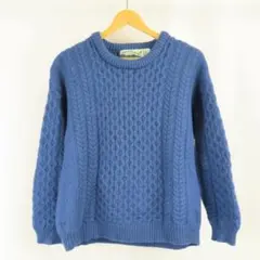 VINTAGE アイルランド製 Aran Crafts ウール セーター L