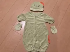 美品 西松屋 恐竜 帽子 ミトン ロンパース 50〜60サイズ 新生児