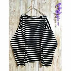 【LEPSIM】クロップド丈長袖カットソー☆ボーダー☆レディース☆白黒