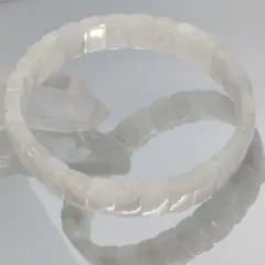 天然】無垢・透明感 水晶 クォーツ バングル 61.6(58〜59の方にお勧め 