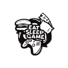 ピンズ バッジ ブローチ バッヂ 　ゲーム 寝る 喰う game