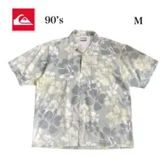 90s QUICKSILVER アロハシャツ　オープンカラーシャツ　開襟シャツのサムネイル