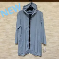 新品タグ付き　アースブルーカラーのスプリングコート