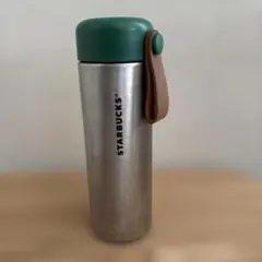 Starbucks ステンレスボトル グリーン ストラップ付きのサムネイル