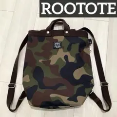 ROOTOTE薄型カモフラ柄トート型リュック迷彩バックパックルートートバッグ