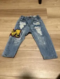 ディズニー BREEZE ダメージ加工 デニムパンツ 90