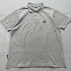 adidas CLIMALITE ポロシャツ L グレー 半袖 ロゴ刺繍 ゴルフのサムネイル