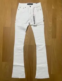 新品バラバサス　VALABASAS スキニーフレアスタックデニム ホワイト 29