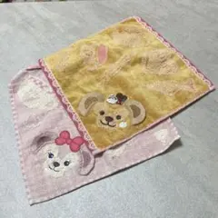 ダッフィーシェリーメイ　ディズニーキャラクタータオル 2枚セット
