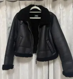 ZARA ボアブルゾン　ショートジャケット