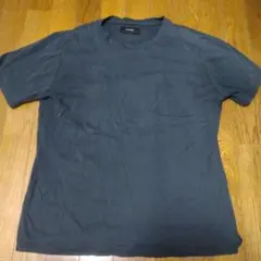 INHERIT ブラック Tシャツ ポケット付き