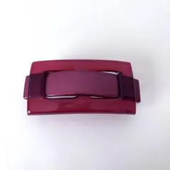 バレッタ　ワインレッド　髪留め　ヘアアクセサリー