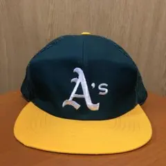 90s ヴィンテージ MLB アスレチックス メッシュキャップ 栗原製