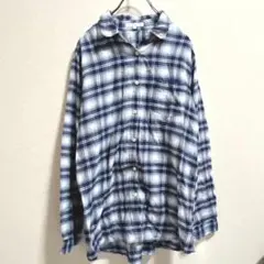 THE SHOP TK レディースチェック柄シャツ　青　フリーサイズのサムネイル