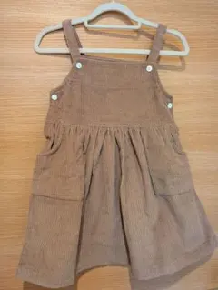 新品！little cotton clothes ブラウン ジャンバースカート