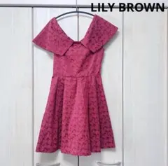 LILY BROWN 0サイズ　レッド　ノースリーブミニワンピース