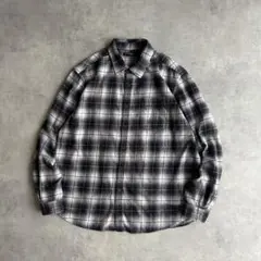 フランネルシャツ オンブレチェック シャドー グランジ
