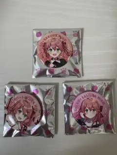 ※最終値下げ さくらみこ スシロー 缶バッジ ステッカー コンプ