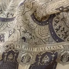シルク100％　PIERRE BALMAIN ペイズリー柄　 ストール　大判