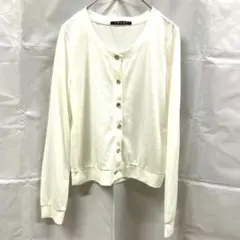 イング　INGNI　カーディガン　長袖　ホワイト　シンプル　Ⅿ　トップス