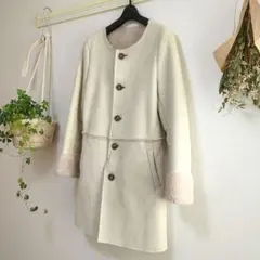 ムートン風ベージュ色コート　ロペピクニック