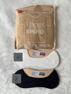 Hanes Tシャツ　Tabioソックス 2足セット ホワイト ブラック