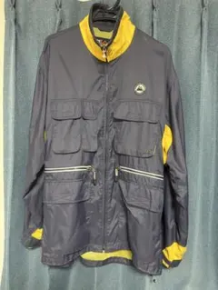 90s FIRST DOWN テック ナイロンジャケット L マルチポケット