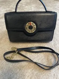 HANAE MORI ハナエモリ 2way ハンドバッグ サークルロゴ