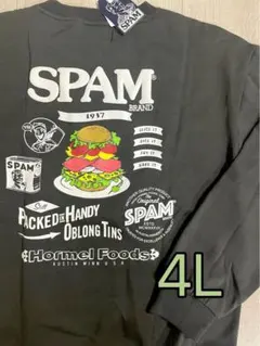 SPAM スパム バーガー 裏起毛 トレーナー スウェット 刺繍 4L