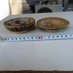 陶器のお皿２枚　(手造り品)