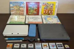 【極美品/ホワイト】3DSLL 豪華セット！ソフト14本・おまけ多数