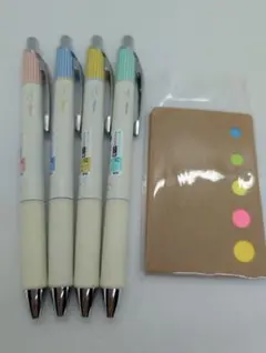 エナージェル クレナ 0.5mm 黒 4本 ぺんてる ボールペン 付箋セット