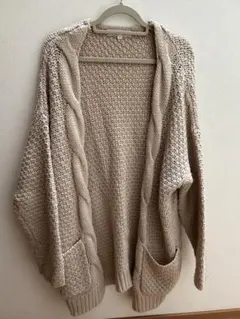 grove ベージュ カーディガン Mサイズ