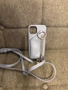 ajew ブルー ストラップ付きiPhone13ケース