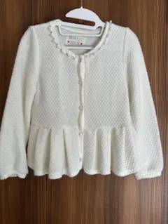 ホワイトニットカーディガン130サイズ