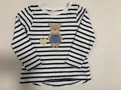 ボーダー　くま　ロンT