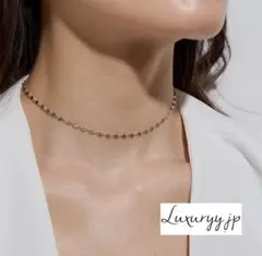 【人気】ネックレス ゴールドシルバー 繊細ペタルチェーン サージカルステンレス