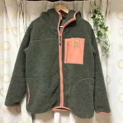 【モズ】カーキ×オレンジ ボアジャケット 2回のみ使用 メンズLサイズ