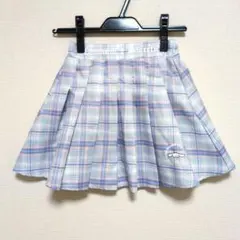 シナモロール キッズ チェック柄プリーツスカート 130　サンリオ
