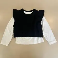 GU キッズ ニットベスト 長袖Tシャツ セット 120cm