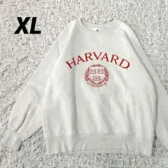 ジーユー　HARVARD ハーバード大学　ロゴ入り スウェット XL グレー