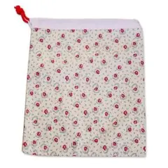 小花模様の巾着袋　体操服入れ　給食袋