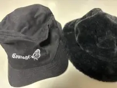 バケットハット 黒 モコモコ