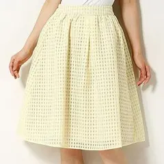 earth music&ecology　シースルーチェックスカート