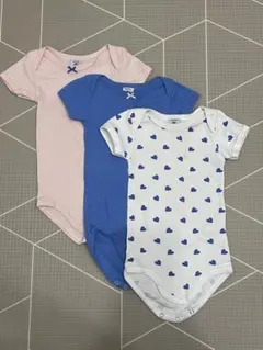 プチバトー　ロンパース肌着ボディスーツ 3枚セット