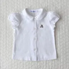 ファミリア　半袖　ブラウス　白　70