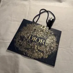 Dior ディオール ショッパー袋 ネイビー ゴールド装飾