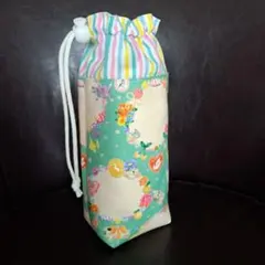 ハンドメイド ペットボトルカバー ユキエモン クックキャッツ サックス