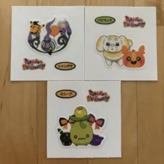 37. ポケモンパンシール デコキャラシール ステッカー3枚セット ハロウィン