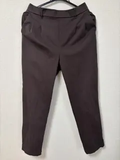 ikka レディース GOLU楽ボトム　テーパードパンツ ブラウン L
